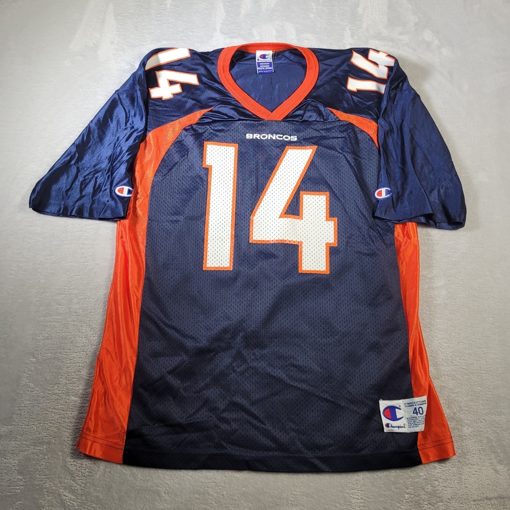 Champion Football Jersey Mens Medium Blue Denver Broncos Brian Griese 14 Mesh